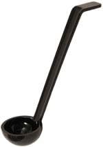 1 Ounce Serving Ladle 1 Hook Handle Portion Ladle - Dishwasher-Safe Reusable Black Plastic Gravy Ladle For Stirring Pouring And Serving