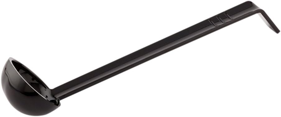 1 Ounce Serving Ladle 1 Hook Handle Portion Ladle - Dishwasher-Safe Reusable Black Plastic Gravy Ladle For Stirring Pouring And Serving