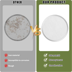 10 Pack Stainless Steel Screen Filter Strainer Lid for 86mm Wide Mouth Mason Jar, Sprouting Lids, Mason Jar Sprouting Lids, Regular Mouth Mesh Bean Sprout Sieve Lids for Bean, Alfalfa, Broccoli