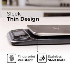 0.1g Digital Kitchen Food Scale in Grams & Ounces - 11lb, for Cooking, Baking, Weight Loss - Square