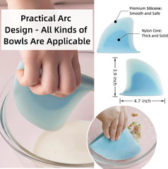 "Shark Fin" Bowl Scraper, Silicone Kitchen Scraper Tool | Ergonomic Award-winning Design, Food-grade Silicone, Bowl & Food Scraper for Dough Baking & Kitchen Use, Dishwasher Safe