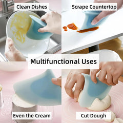 "Shark Fin" Bowl Scraper, Silicone Kitchen Scraper Tool | Ergonomic Award-winning Design, Food-grade Silicone, Bowl & Food Scraper for Dough Baking & Kitchen Use, Dishwasher Safe