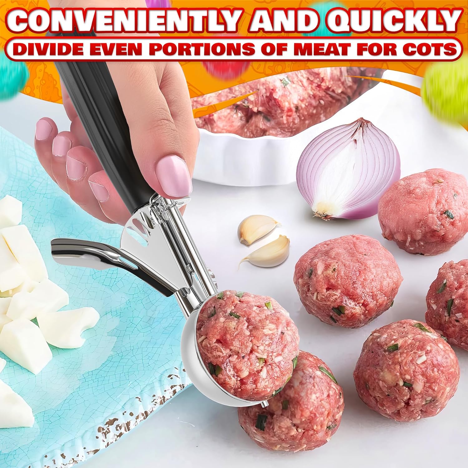 1 Oz Ice Cream Scoop with Trigger #30, Stainless Steel Portion Scoop | One Ounce Disher for Gelato, Sorbet, Baking Cookie Dough, and Meatballs - Rust Resistant, Easy to Clean for Daily Food Prep