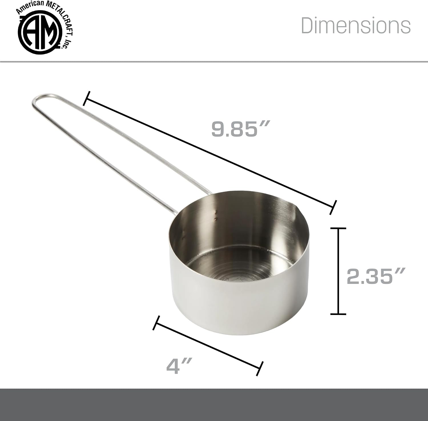 . American Metalcraft MCL125 Stainless Steel Measuring Cup, 1 1/4-Cup