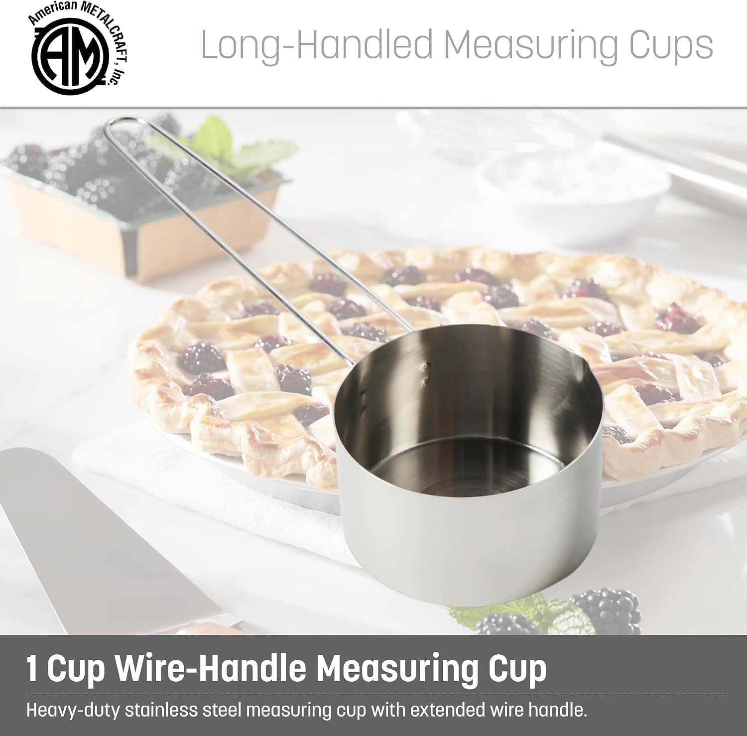 . American Metalcraft MCL125 Stainless Steel Measuring Cup, 1 1/4-Cup