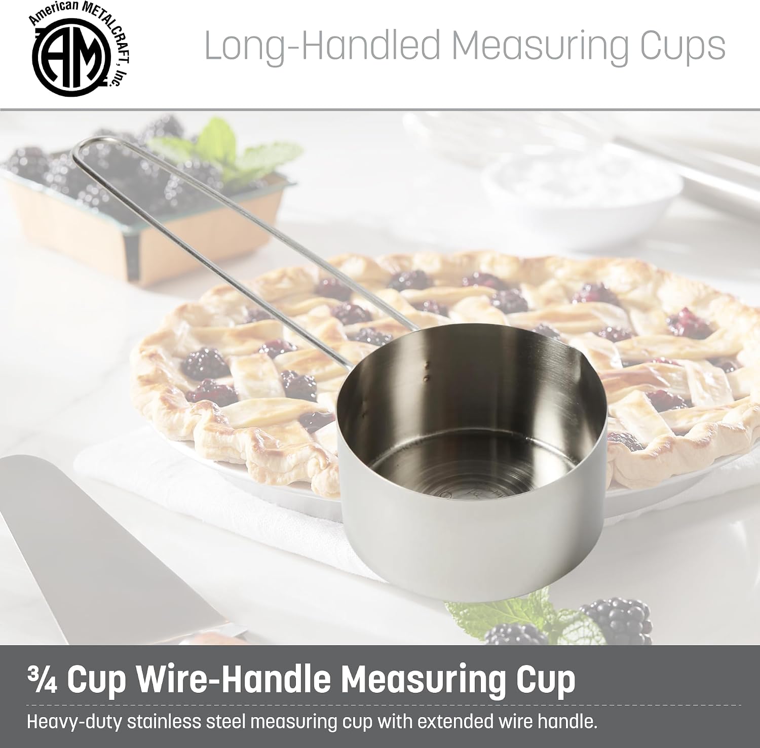 . American Metalcraft MCL125 Stainless Steel Measuring Cup, 1 1/4-Cup