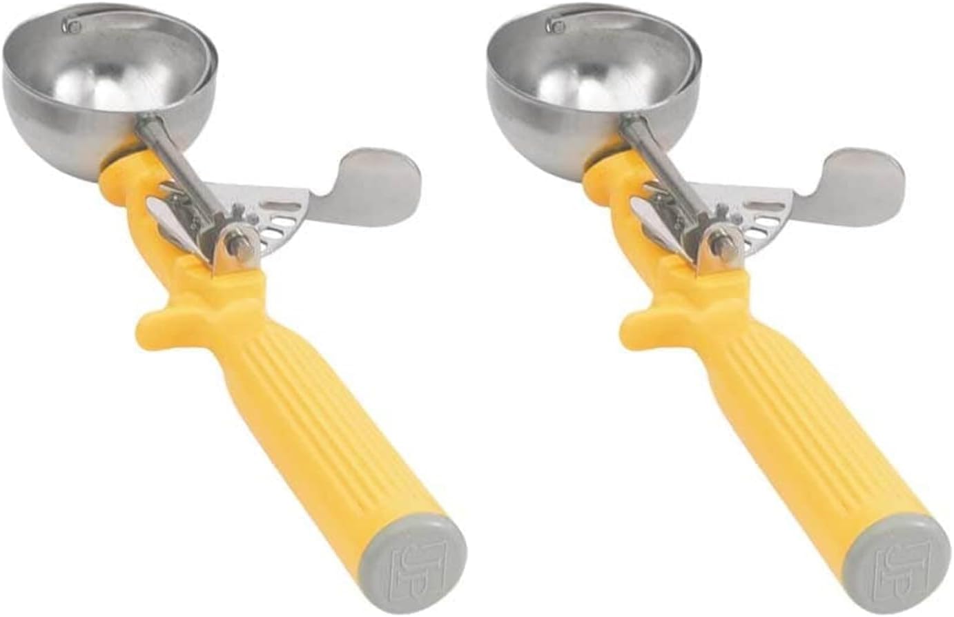 1-5/8 oz Stainless Steel Disher - Size 20,Yellow