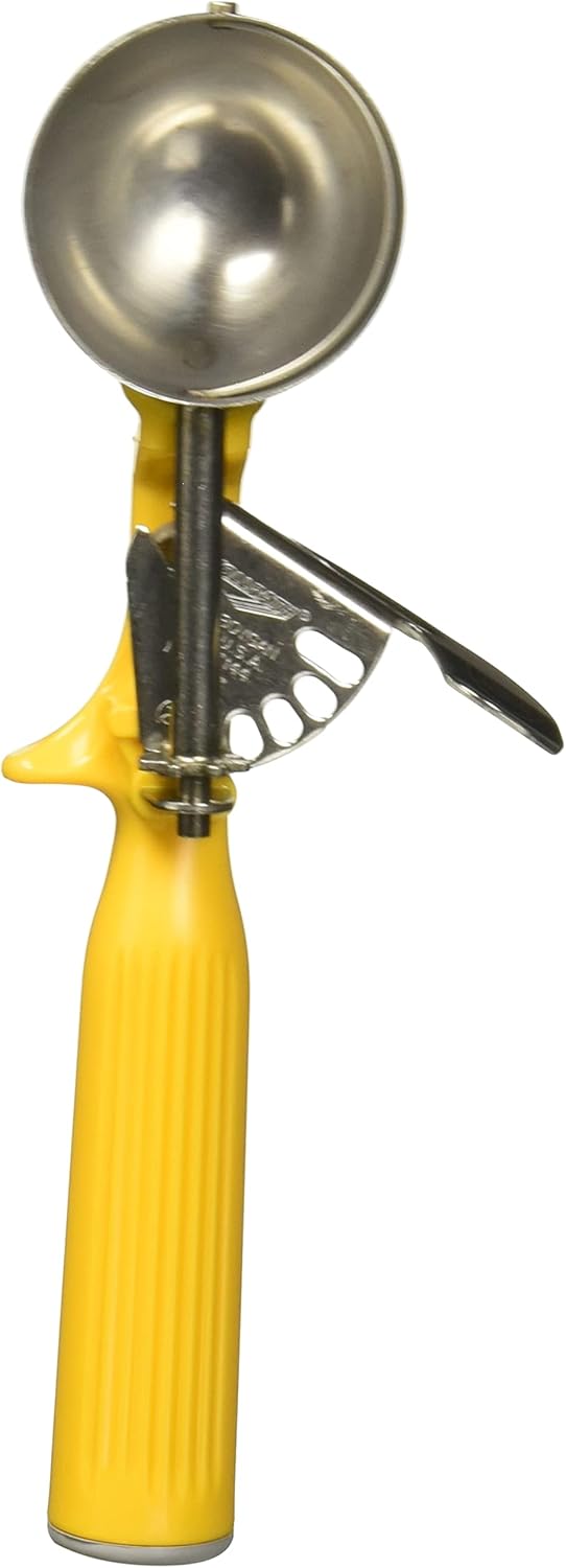 1-5/8 oz Stainless Steel Disher - Size 20,Yellow
