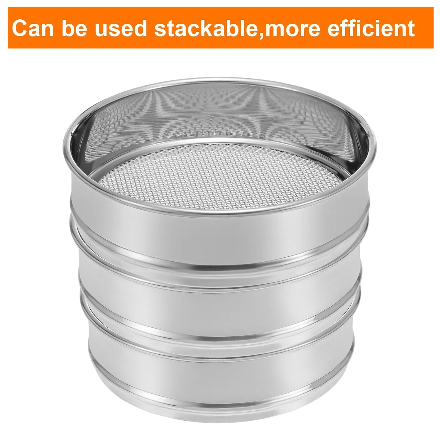 10 Mesh Lab Sieve, 8" Diameter Test Sieve 304 Stainless Steel Wire Cloth (2mm) for Industrial Laboratory - Colors A