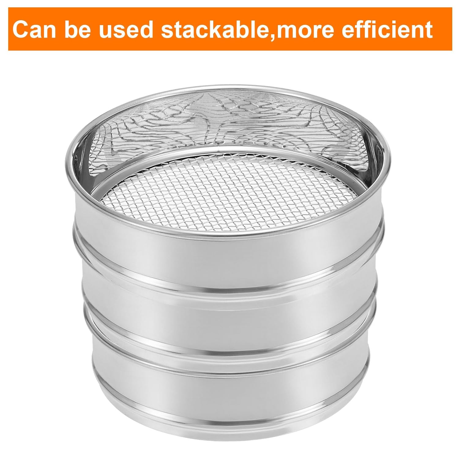 10 Mesh Lab Sieve, 8" Diameter Test Sieve 304 Stainless Steel Wire Cloth (2mm) for Industrial Laboratory - Colors A