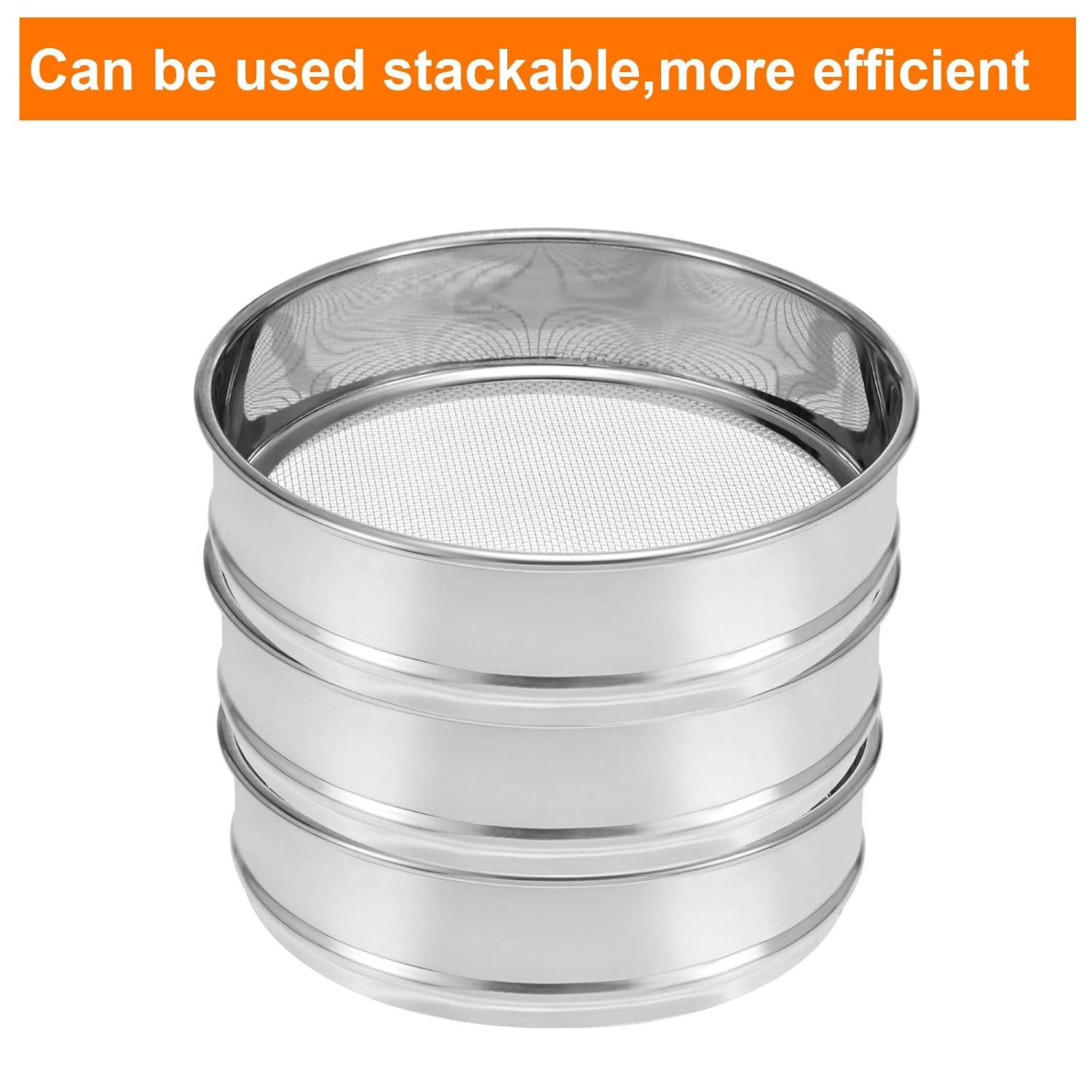 10 Mesh Lab Sieve, 8" Diameter Test Sieve 304 Stainless Steel Wire Cloth (2mm) for Industrial Laboratory - Colors A