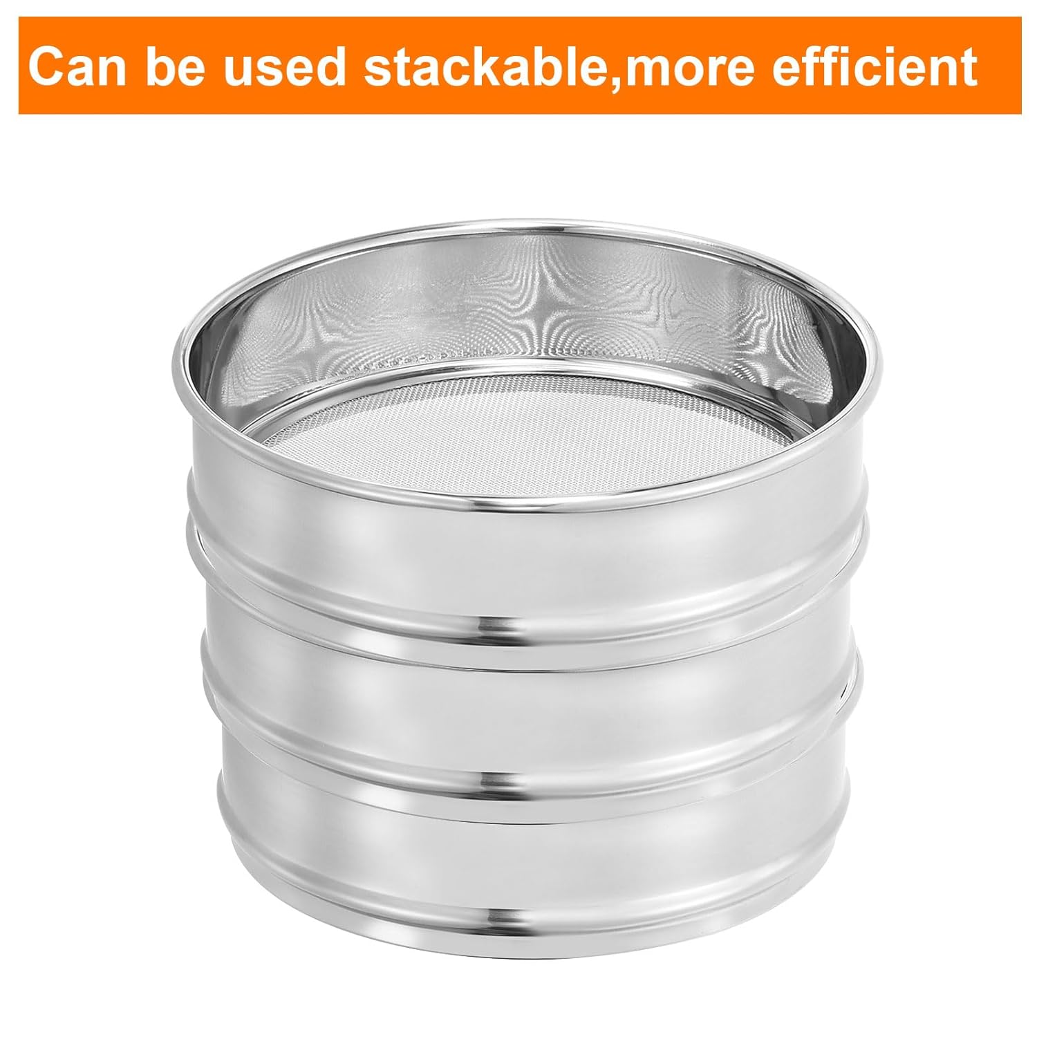 10 Mesh Lab Sieve, 8" Diameter Test Sieve 304 Stainless Steel Wire Cloth (2mm) for Industrial Laboratory - Colors A