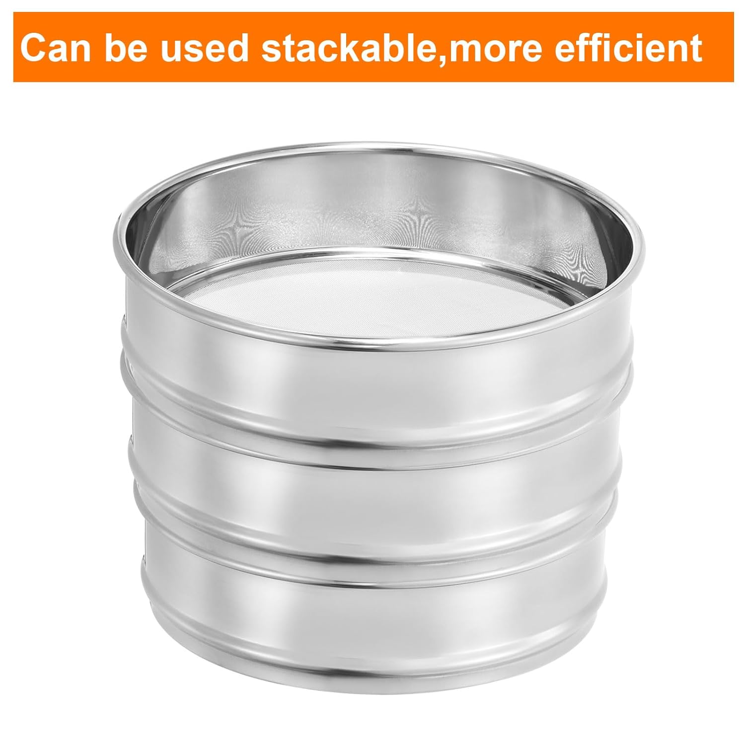 10 Mesh Lab Sieve, 8" Diameter Test Sieve 304 Stainless Steel Wire Cloth (2mm) for Industrial Laboratory - Colors A