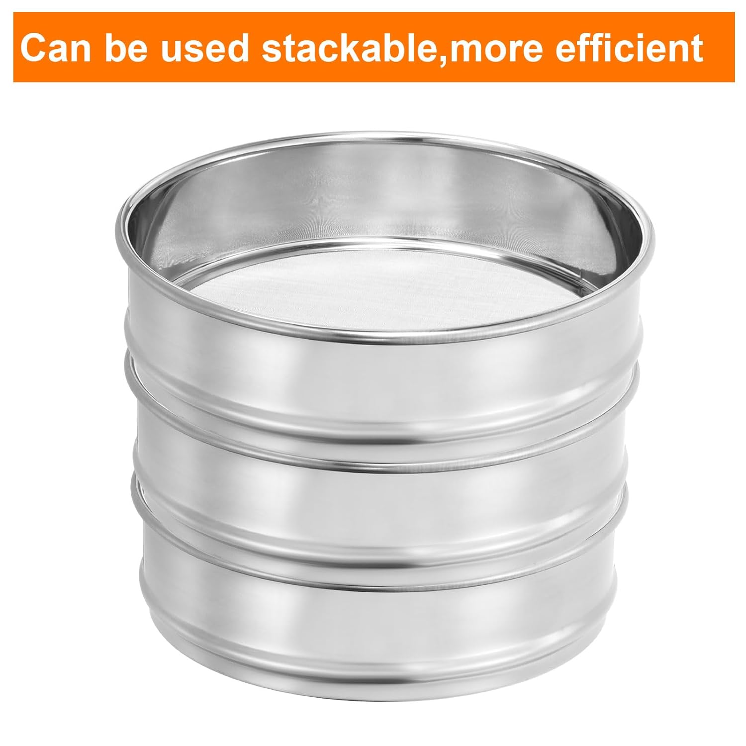 10 Mesh Lab Sieve, 8" Diameter Test Sieve 304 Stainless Steel Wire Cloth (2mm) for Industrial Laboratory - Colors A