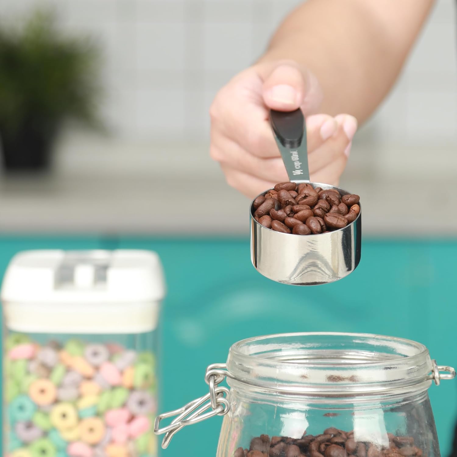 1/4 Cup Magnetic Grips Stainless Steel Measuring Cup -1PCS