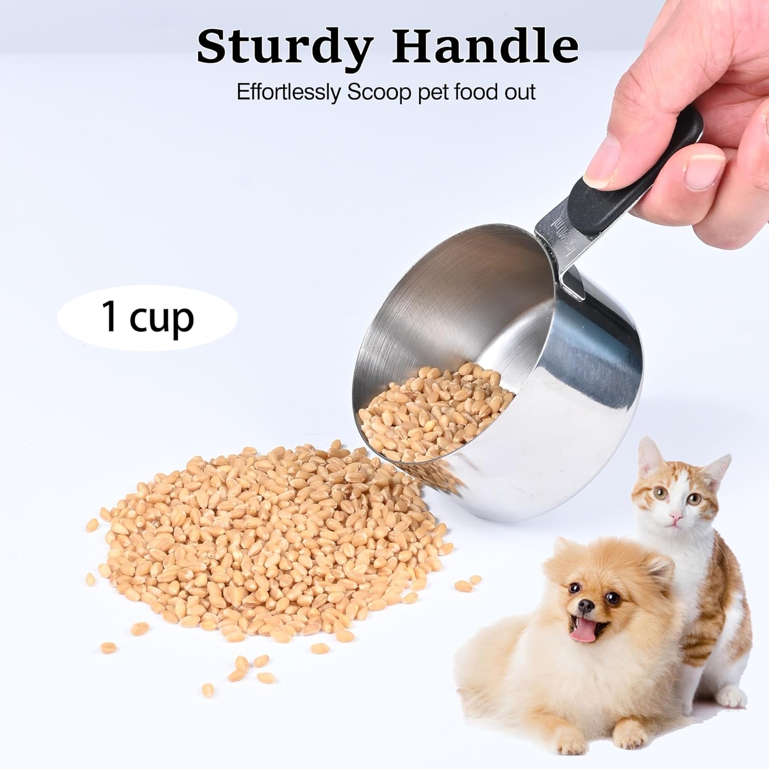 1/4 Cup Magnetic Grips Stainless Steel Measuring Cup -1PCS