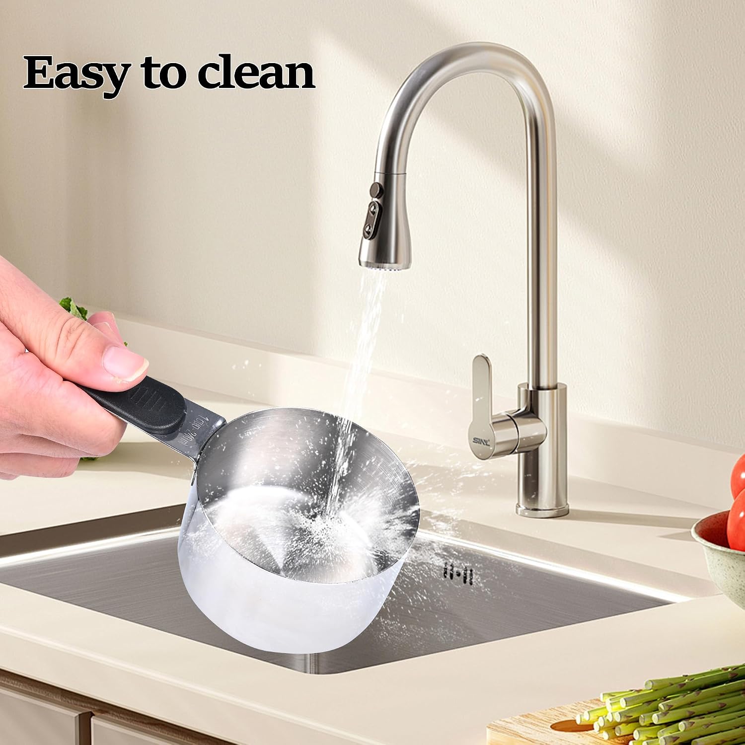 1/4 Cup Magnetic Grips Stainless Steel Measuring Cup -1PCS
