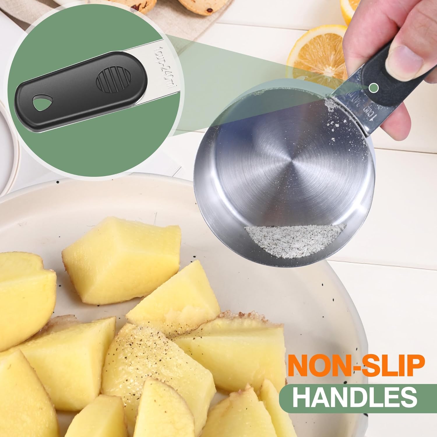 1/4 Cup Magnetic Grips Stainless Steel Measuring Cup -1PCS