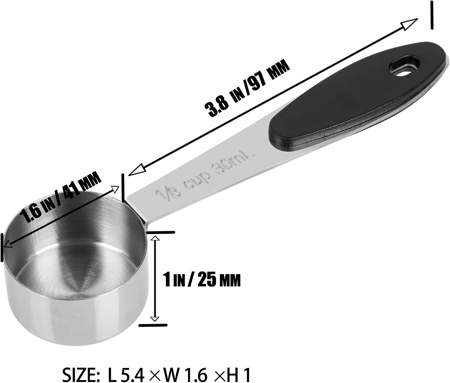 1/4 Cup Magnetic Grips Stainless Steel Measuring Cup -1PCS