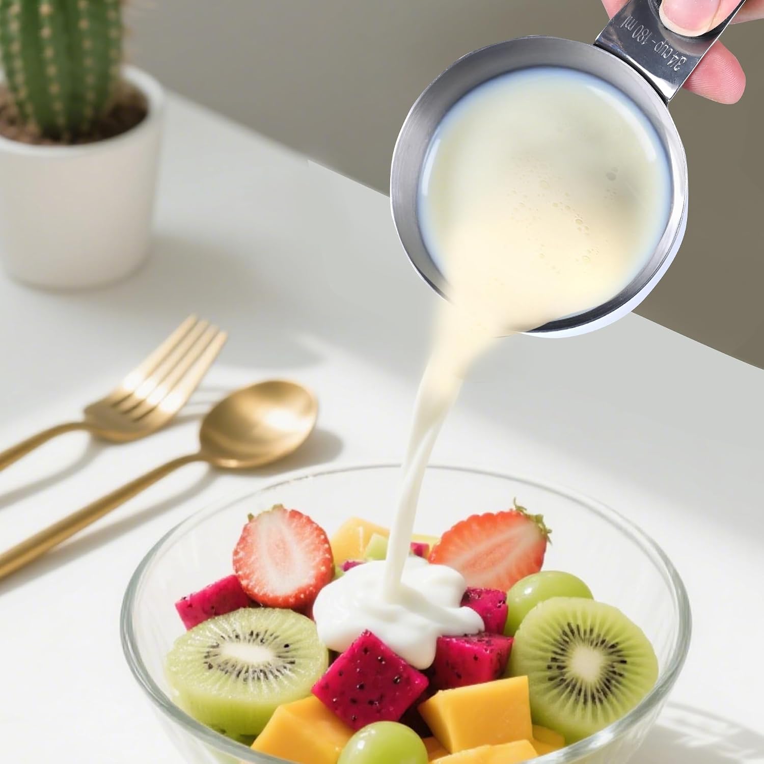 1/4 Cup Magnetic Grips Stainless Steel Measuring Cup -1PCS