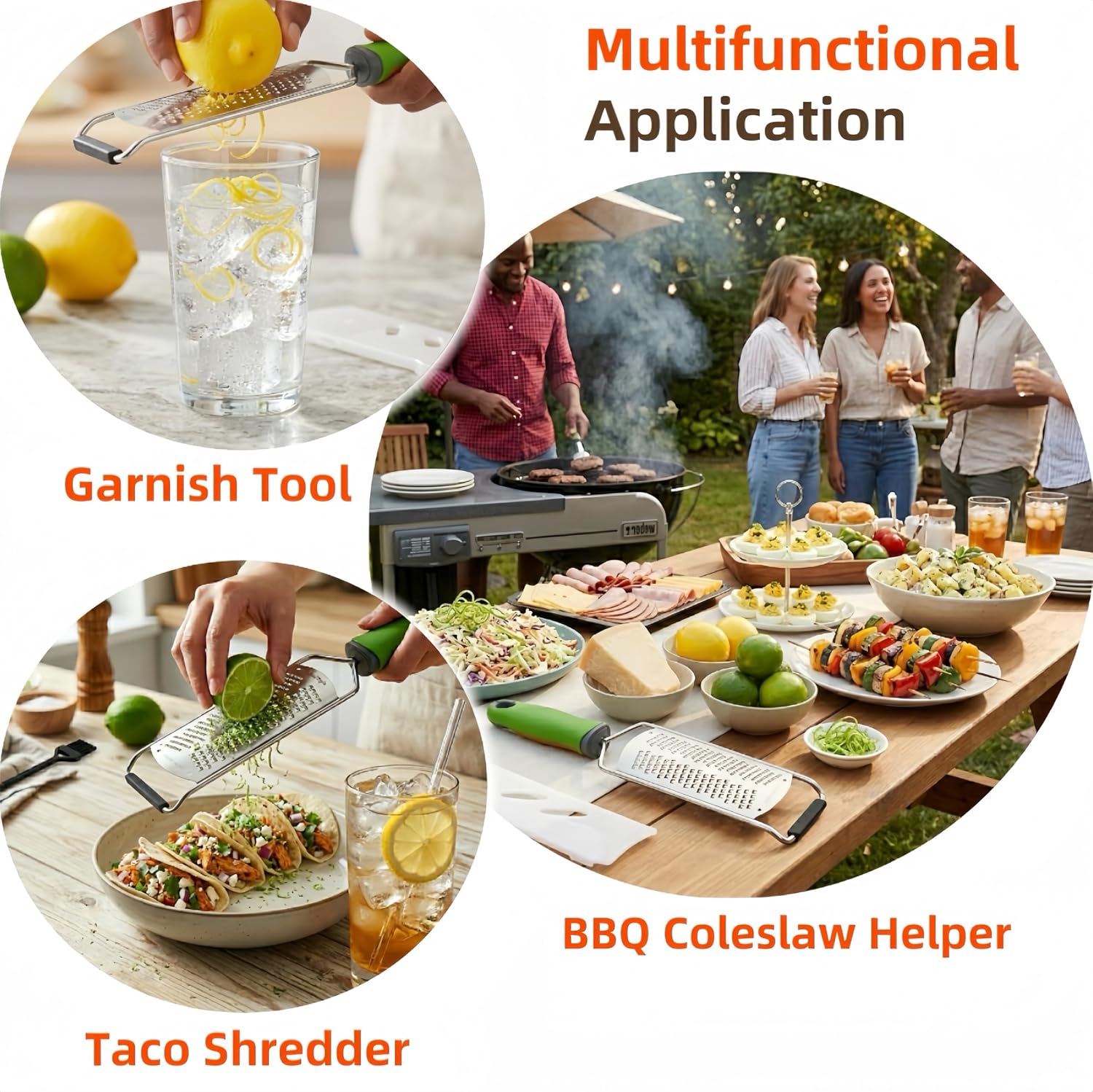12.2" Cheese Grater, Heavy Duty 304 Stainless Steel Paddle Grater for Kitchen, Handheld Dual-Sided Coarse & Fine Shredder for Block Cheese, Nutmeg, Lemon, Ginger, Chocolate, Dishwasher Safe