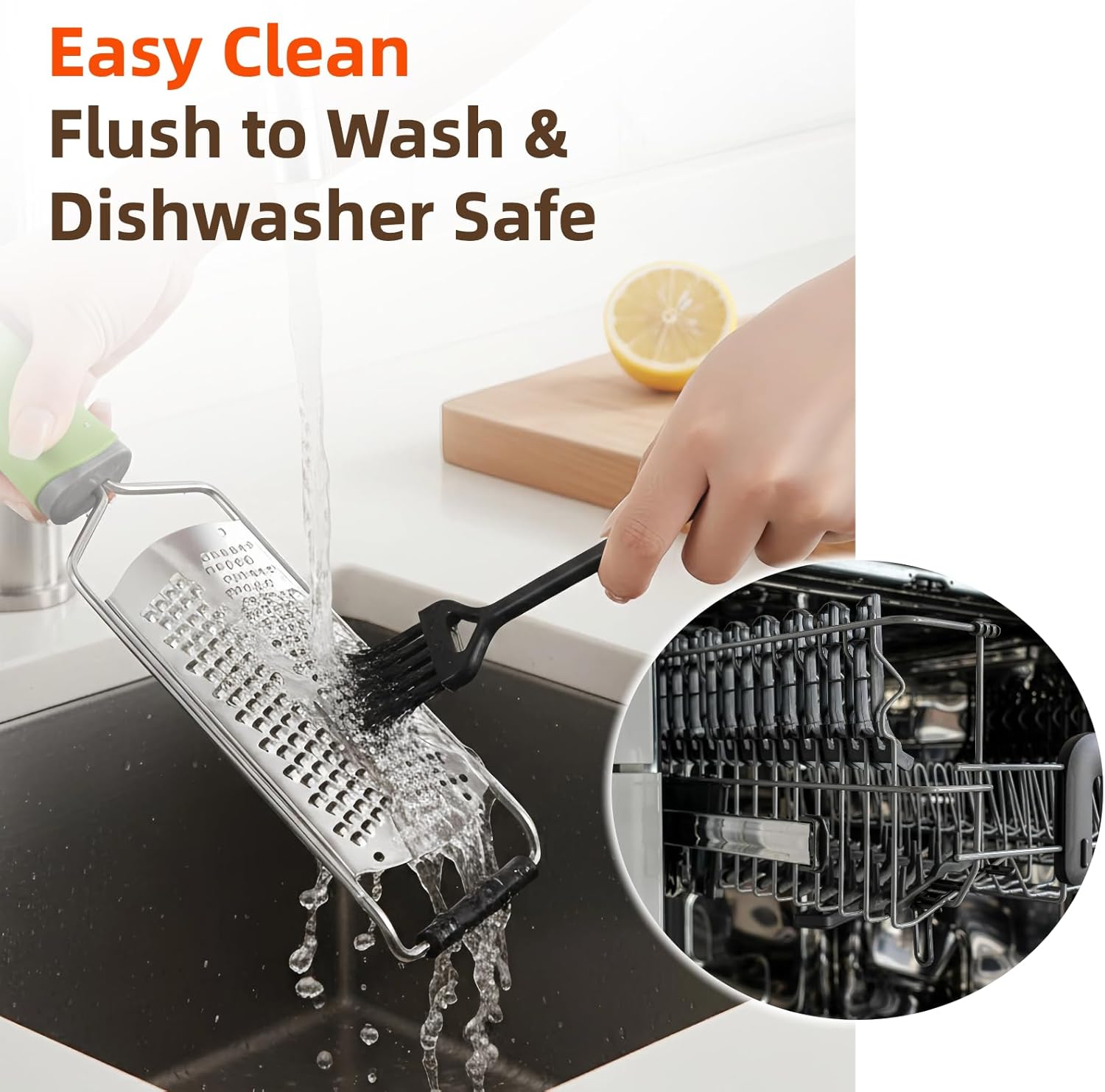 12.2" Cheese Grater, Heavy Duty 304 Stainless Steel Paddle Grater for Kitchen, Handheld Dual-Sided Coarse & Fine Shredder for Block Cheese, Nutmeg, Lemon, Ginger, Chocolate, Dishwasher Safe