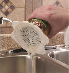 06037 Snap-on Can Strainer - White One Size – Saves Time, Reduces Mess, Fits Most Can Sizes