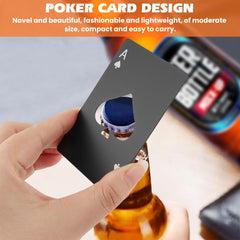 12pcs Poker Card Bottle Openers, 6 Black + 6 Silver Poker Themed Cap Openers, Credit Card Size Stainless Steel Bottle Opener Card, Wallet Pocket Wedding Party Good Gift, for Beer, Soda, Bottles