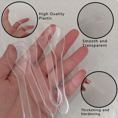 100pcs Individually Wrapped Mini Plastic Spoons, Restaurant-Grade Clear Tasting Spoons for Ice Cream, Yogurt, Sampling