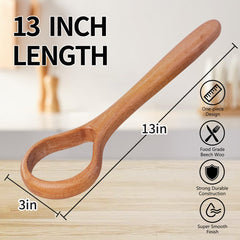 13-Inch Danish Dough Whisk - Wooden for Sourdough Bread Baking Supplies - Traditional Dutch Whisk for Pizza, Pastry, Cake Batter