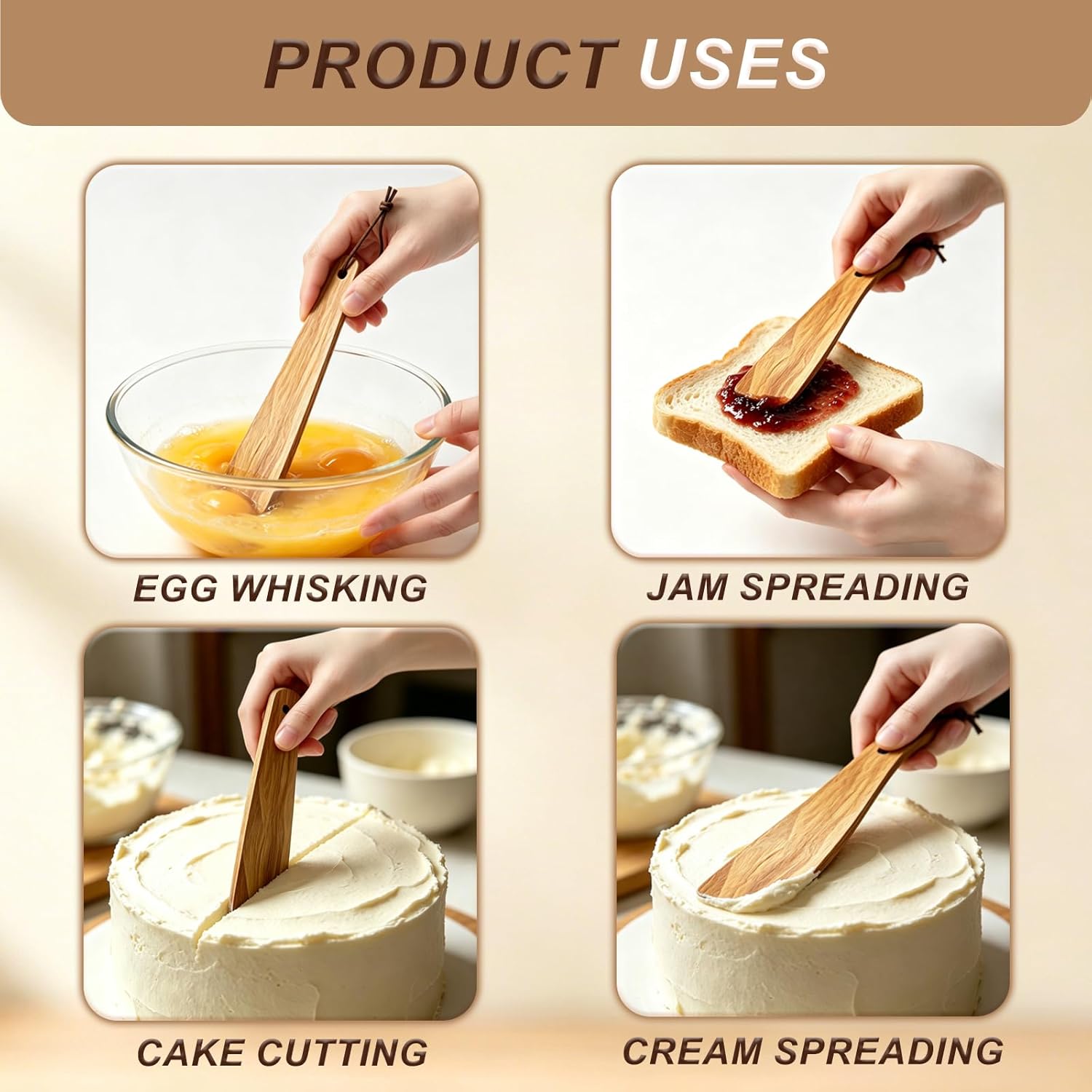 13-Inch Danish Dough Whisk - Wooden for Sourdough Bread Baking Supplies - Traditional Dutch Whisk for Pizza, Pastry, Cake Batter