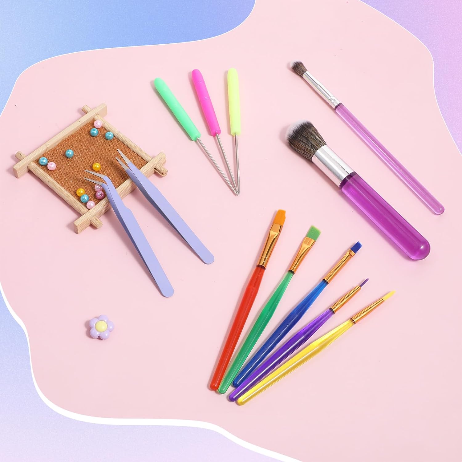 13 Pcs Cake Candy Decorating Brushes Tools, Paint Brushes Fondant Tools for Cake Baking Chocolate Sugar Cookie Decoration Cakes Brush for Luster Dust Pastry Decorating Supplies