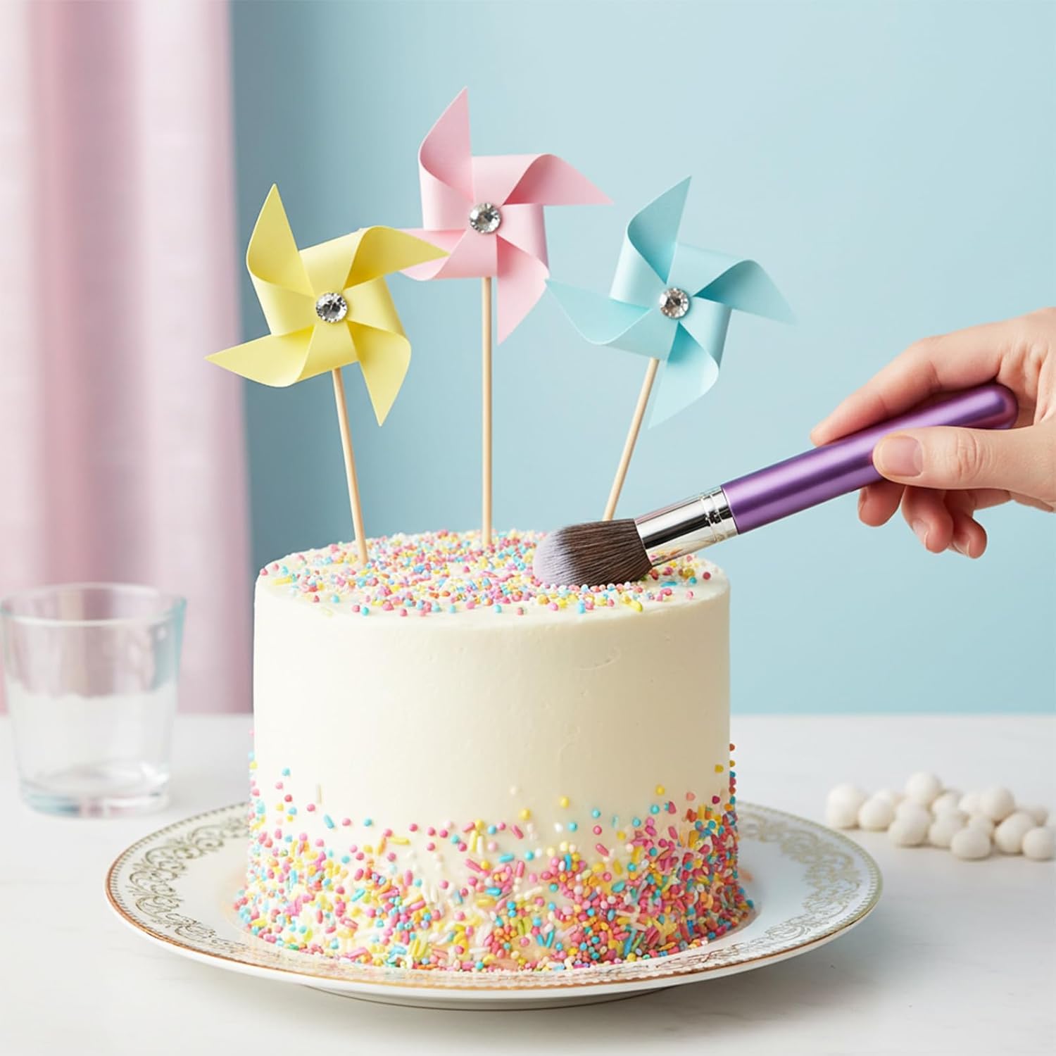 13 Pcs Cake Candy Decorating Brushes Tools, Paint Brushes Fondant Tools for Cake Baking Chocolate Sugar Cookie Decoration Cakes Brush for Luster Dust Pastry Decorating Supplies