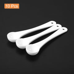 10Pcs Teaspoon Micro Scoops 0.5g Mini Powder Scoops Mini Measuring Spoons for Measuring Cosmetics Powders Coffee, White