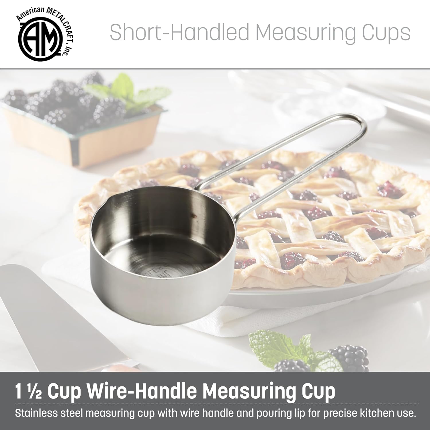 . 1 Cup Stainless Steel Measuring Cup