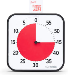 12 inch Visual Timer 60 Minute Kids Desk Countdown Clock with Dry Erase Activity Card, Also Magnetic for Classroom, Homeschooling Study Tool, Task Reminder, Home and Kitchen Timer
