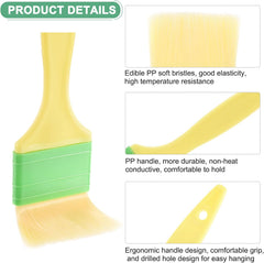 1-Set Pastry Brush, Soft Basting Baking BBQ Oil Brush for Cooking/Barbecue/Kitchen 1.6, 2", 3"