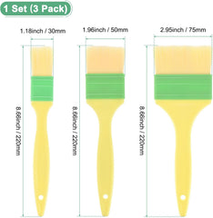 1-Set Pastry Brush, Soft Basting Baking BBQ Oil Brush for Cooking/Barbecue/Kitchen 1.6, 2", 3"