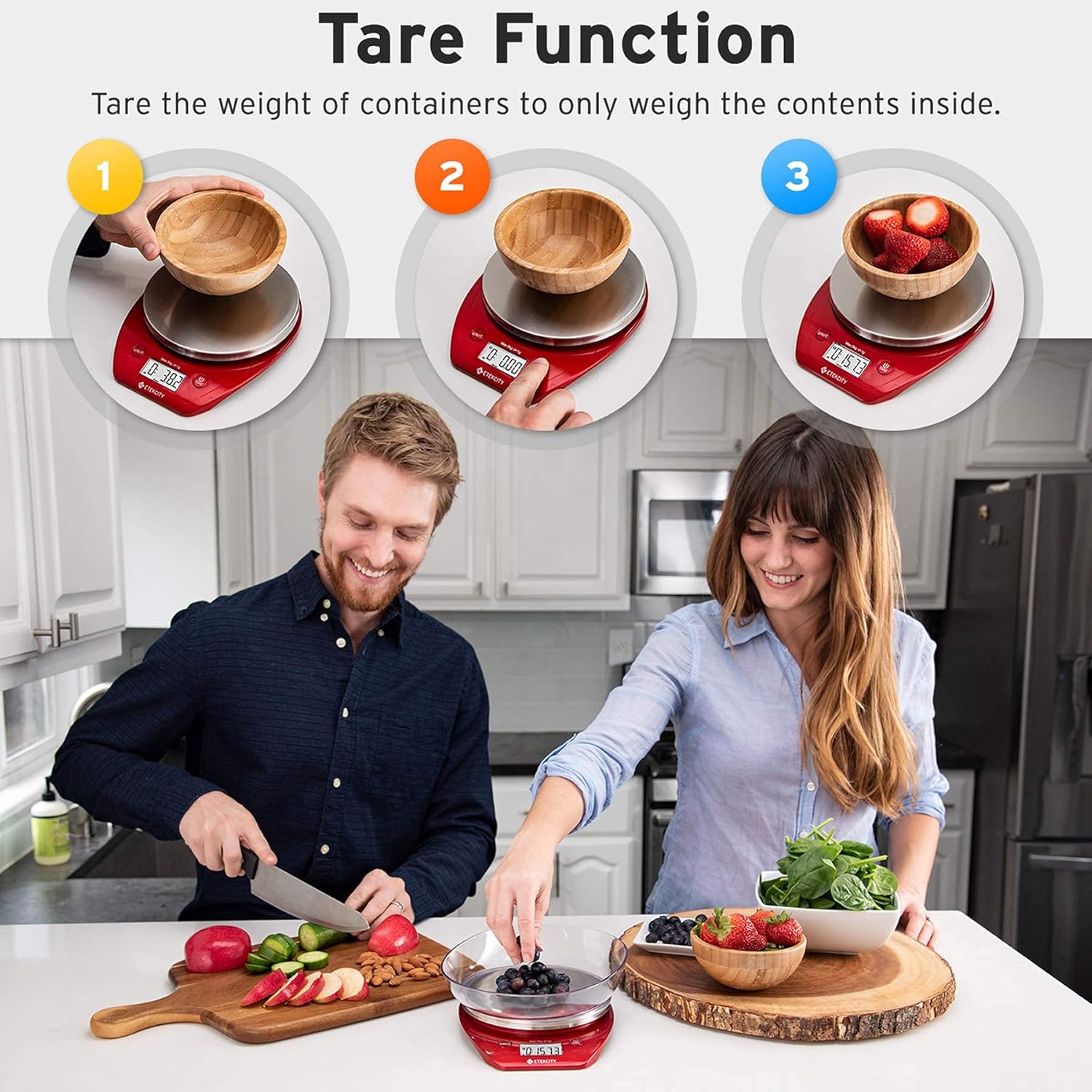 0.1g Food Kitchen Scale, Bowl, Digital Grams and Ounces for Weight Loss, Dieting, Baking, Cooking, and Meal Prep, 11lb/5kg, Stainless Steel Silver