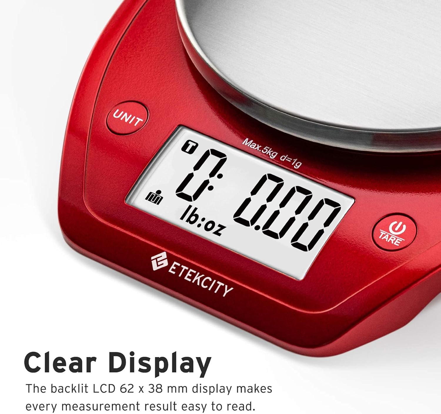 0.1g Food Kitchen Scale, Bowl, Digital Grams and Ounces for Weight Loss, Dieting, Baking, Cooking, and Meal Prep, 11lb/5kg, Stainless Steel Silver