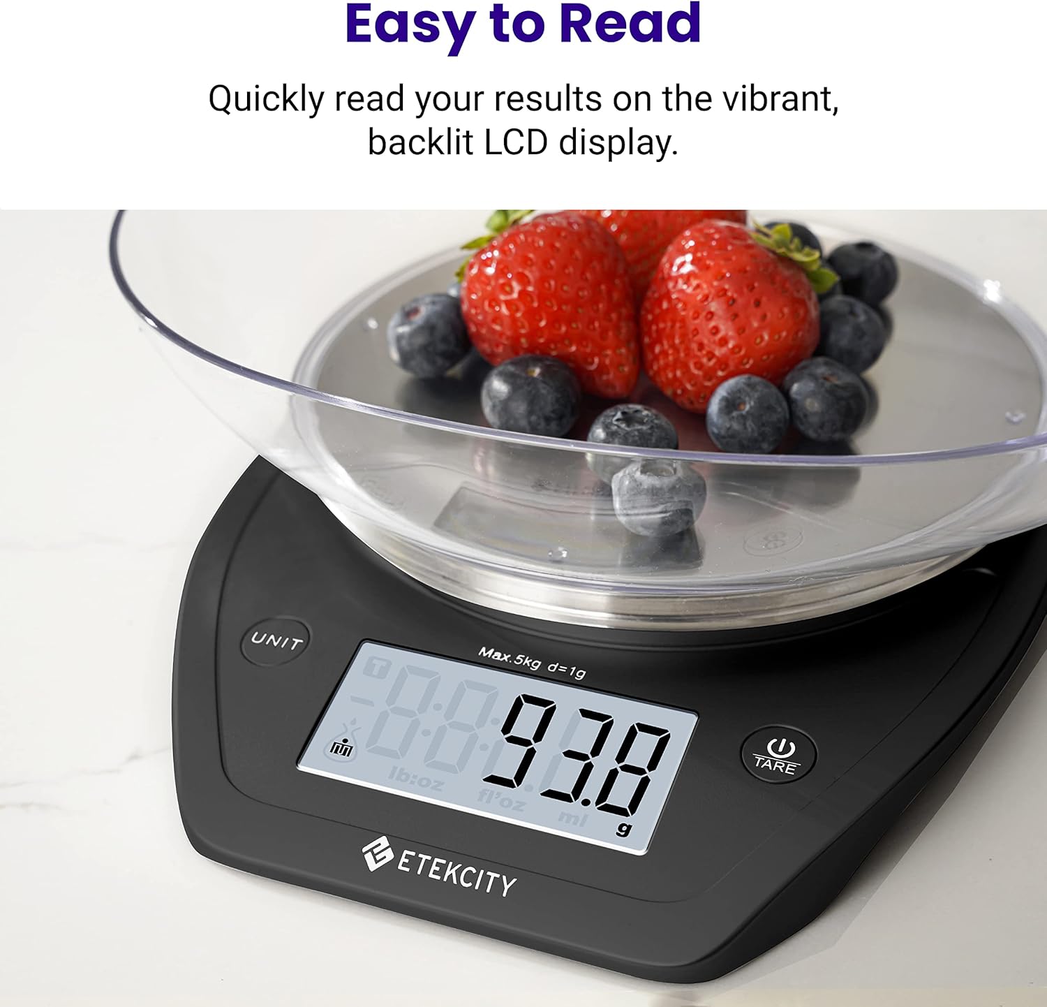 0.1g Food Kitchen Scale, Bowl, Digital Grams and Ounces for Weight Loss, Dieting, Baking, Cooking, and Meal Prep, 11lb/5kg, Stainless Steel Silver