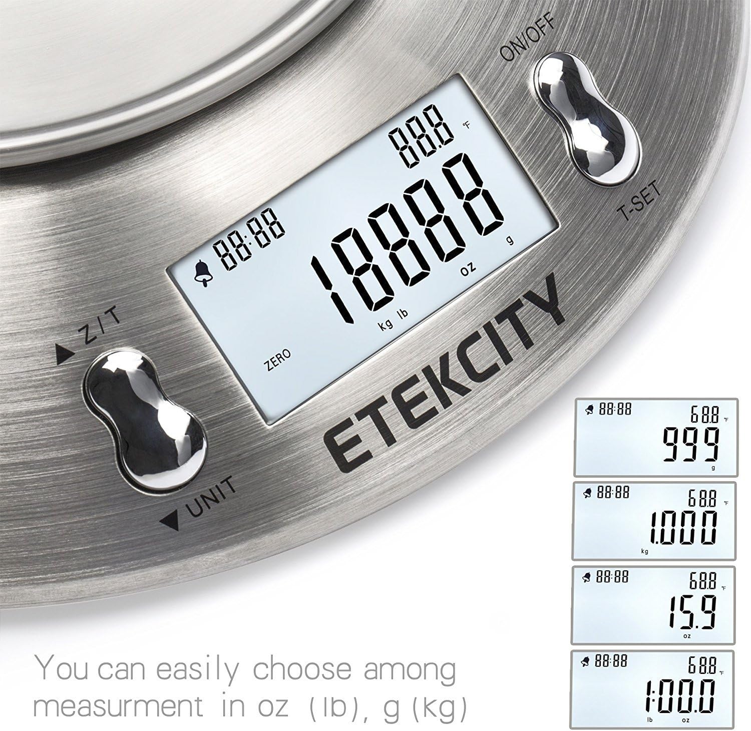 0.1g Food Kitchen Scale, Bowl, Digital Grams and Ounces for Weight Loss, Dieting, Baking, Cooking, and Meal Prep, 11lb/5kg, Stainless Steel Silver