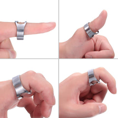 10 Pieces Bottle Opener Ring stainless Steel Beer Finger Bottle Opener Colorful for Party Present Supplies(Black,Silver,Red, Yellow, Blue)