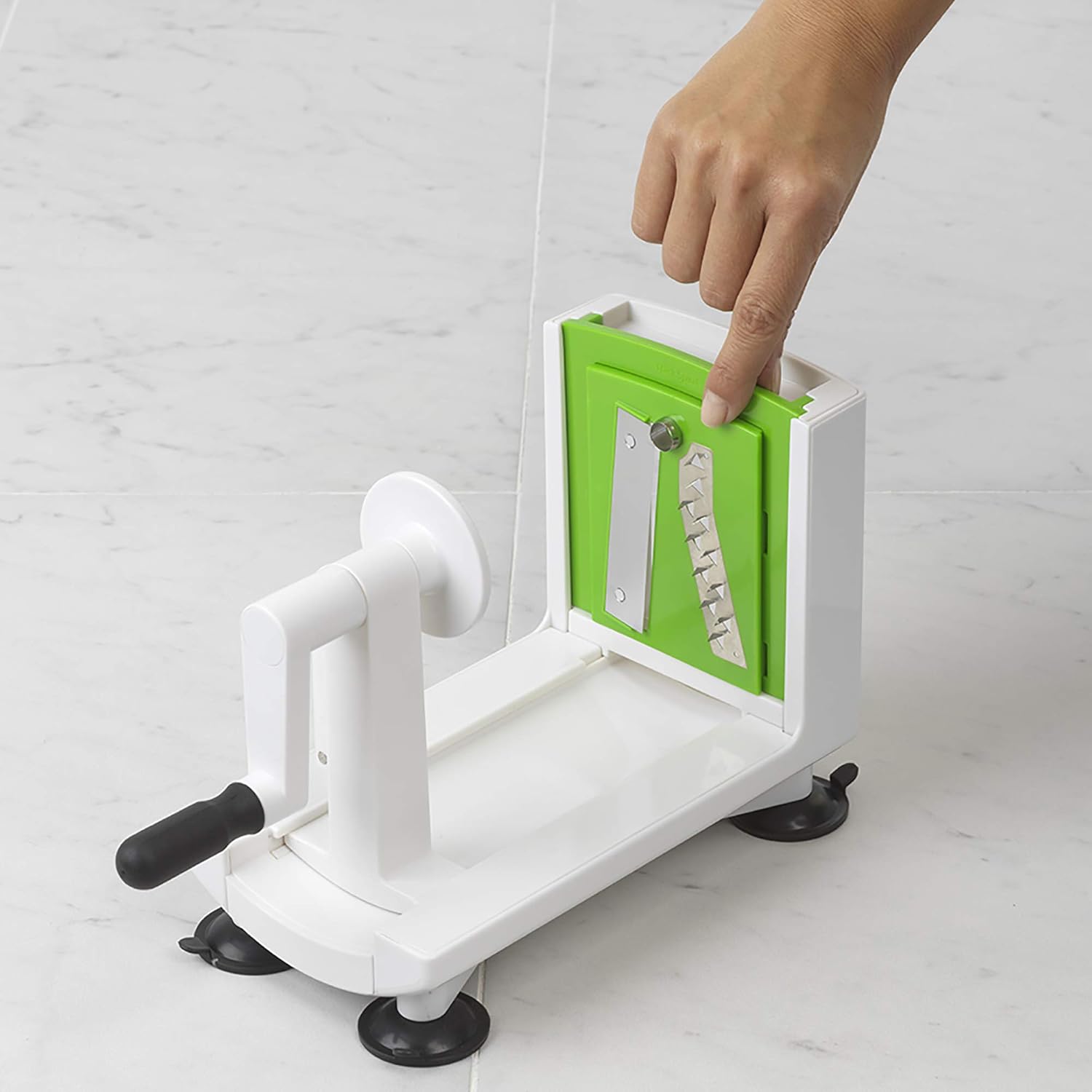 10806 Veggie Spiralizer with interchangeable blades, 6", White
