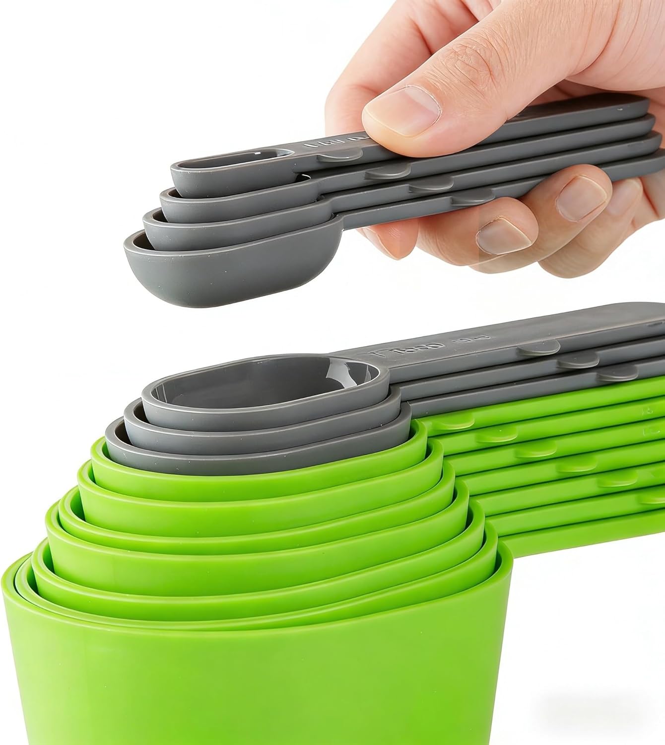 15-Piece Magnetic Measuring Set with Measuring Cup, Multi-Size Spoons & Cups for Baking & Cooking