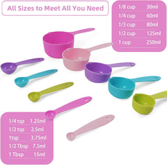 10PCS Measuring Spoons and Cups Set Stackable Nesting Cups Spoons for Cooking Baking Supplies, Kitchen Gadgets Essentials Tools