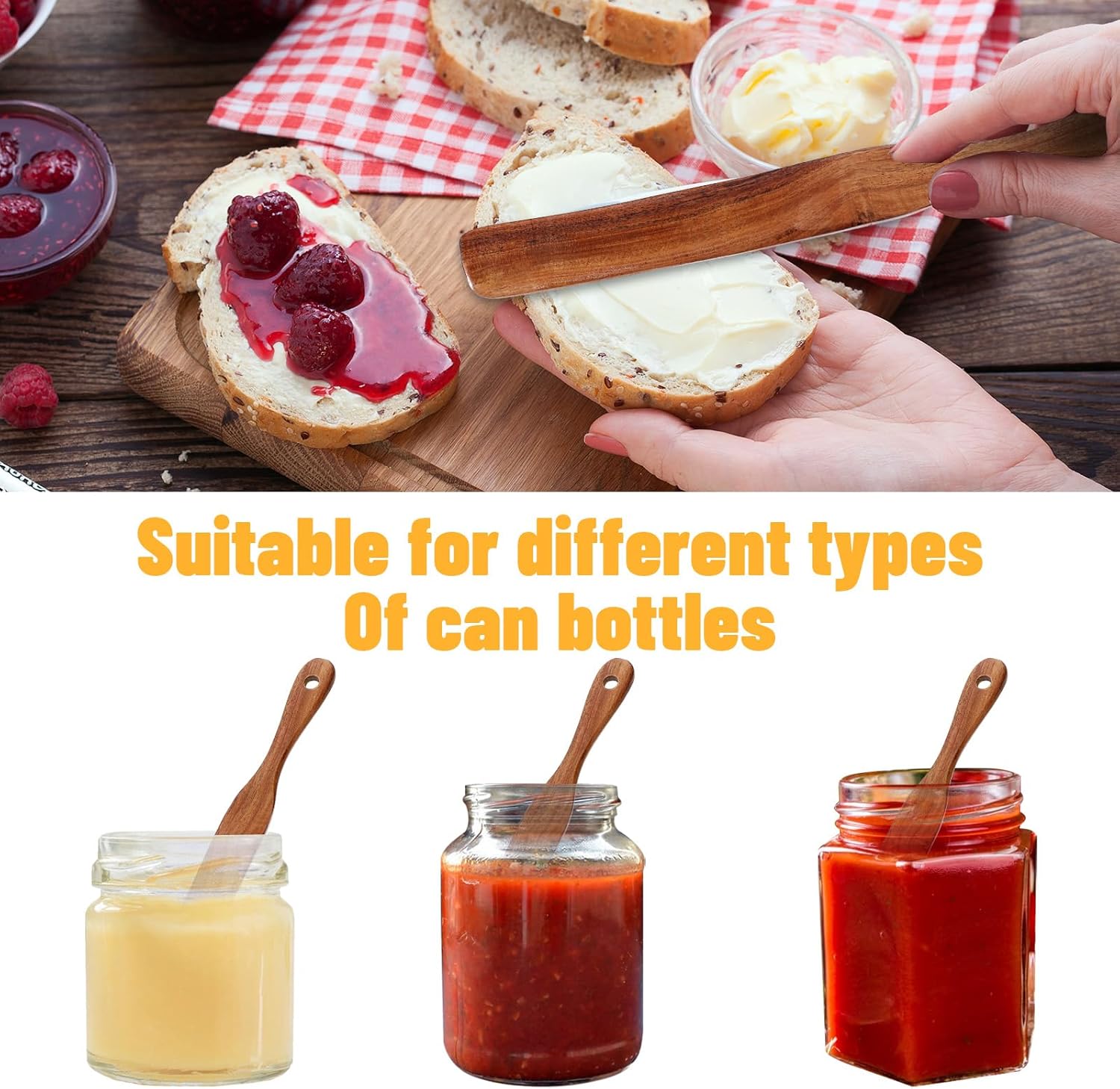 11Inch Skinny Wooden Spurtle Spatula Sourdough Mixer Bread Stirring Spatula Wood Utensil Tool Flat Stirring Stick Bread Spatulas for Dough Cooking Spreading Baking Whisking Mixing Jar Scraping