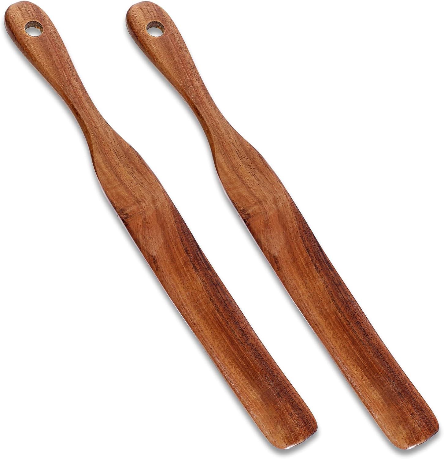 11Inch Skinny Wooden Spurtle Spatula Sourdough Mixer Bread Stirring Spatula Wood Utensil Tool Flat Stirring Stick Bread Spatulas for Dough Cooking Spreading Baking Whisking Mixing Jar Scraping