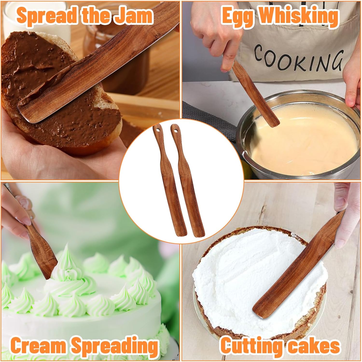 11Inch Skinny Wooden Spurtle Spatula Sourdough Mixer Bread Stirring Spatula Wood Utensil Tool Flat Stirring Stick Bread Spatulas for Dough Cooking Spreading Baking Whisking Mixing Jar Scraping