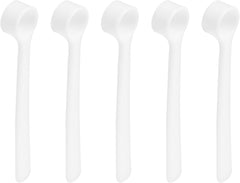 10Pcs Teaspoon Micro Scoops 500 Milligram Mini Powder Scoops Mini Measuring Spoons for Measuring Cosmetics Powders Coffee, White